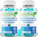 Glukozamina Gummies Chondroitin, Suplement do wspólnego wsparcia o zwiększonej mocy z MSM & Elderberry, Suplement do wspólnego wsparcia dla dorosłych, Mężczyźni i Kobiety, Blueberry Flavor, 120 Count