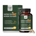 Herbal BEE Gut Health - Relief gazowy i dmuchany, Zaparcia, Leaky Gut Repair - Gut Cleanse & Restore Trawienie - Promowanie Regularności, Colon Cleanser, 60 Kapsułki