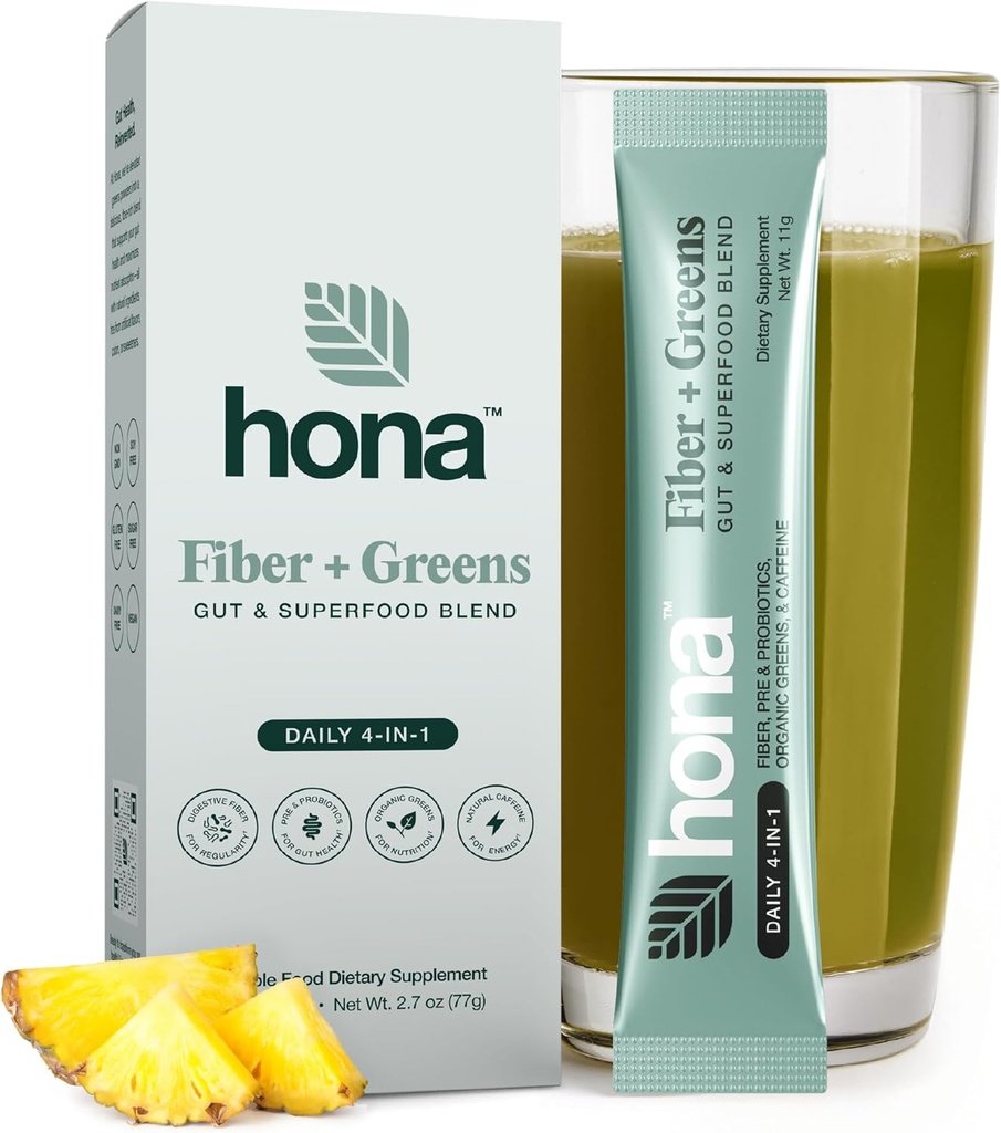 Gut & Superfood Mieszanka, Zielony Proszek z Prebiotykami, Probiotyki, Włókno i naturalna kofeina, Bez glutenu, Bez cukru, Bez mleka, Wegan, Nie GMO Zielone Superfood Proszek (7)