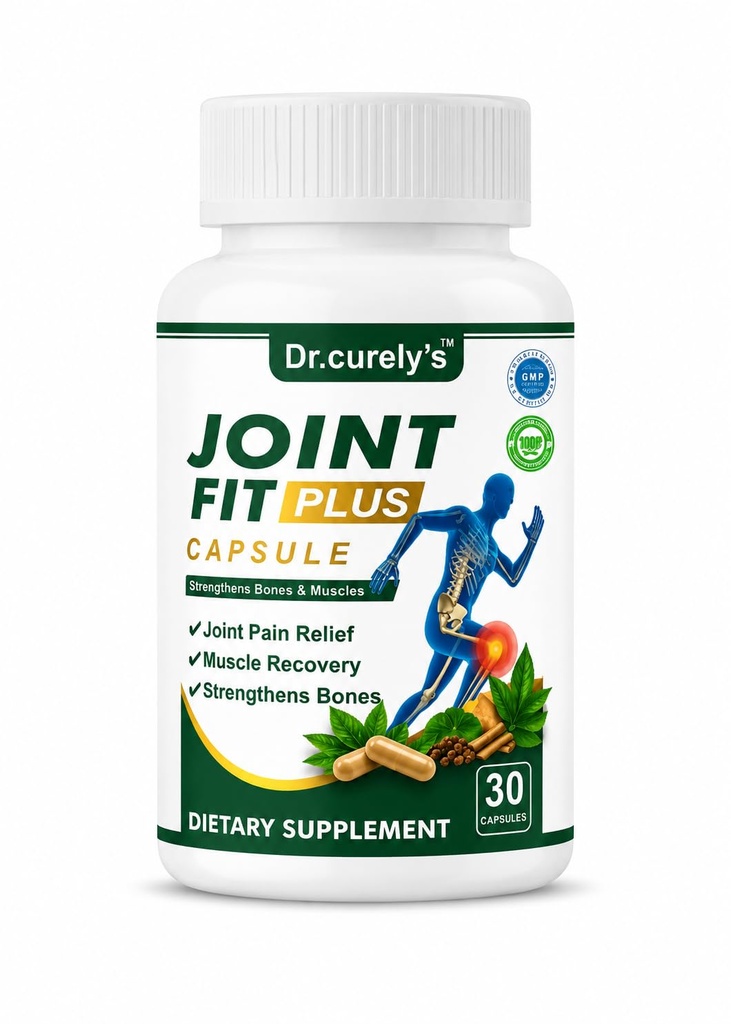 Dr.curely's™ Joint Fit Plus Capsule, Knee Joint Pain Relief, Bone and Joint Supplement, Joint Care 30 Capsules Pack of (1)