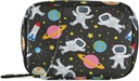 Space Travel Galaxy Astronauts Pill Box 7 dzień Pill Case Bag Travel Pill Organizer Bag z Zipper przenośny tygodniowy Case Compact Rozmiar dla posiadacza suplementu witaminy
