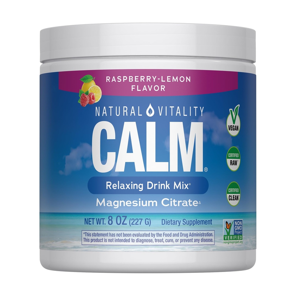 NATURALNY WITALNOŚĆ Malina cytryna spokój Magnezu napój Mix, 8 OZ
