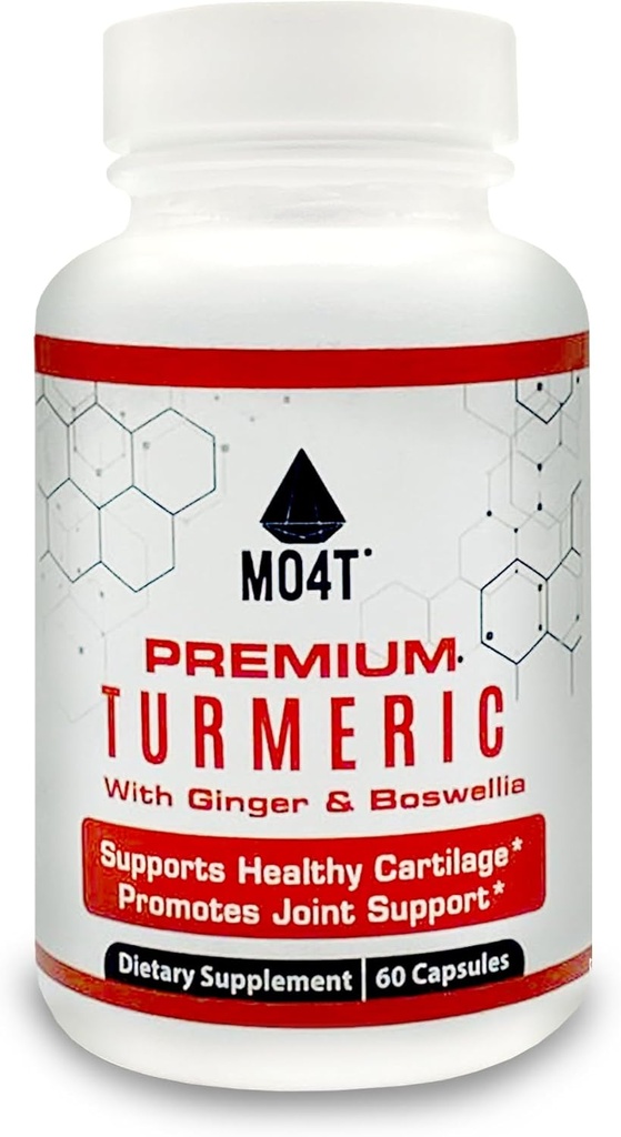 Premium Turmeric, Glukozamina, Ginger, Chondroitin Siarczan, Boswellia Extract, MSM, Bioperine, Quercetin & L- Meth - 60 kapsułki