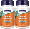Teraz suplementy, Glicynian miedzi z 3 mg Albion Copper, Promotes Structural Health *, 120 Tabletki, Light Gray, Tan (Opakowanie 2)