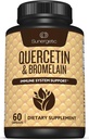 Sunersive Premium Quercetin & Bromelain Supplement - Potężny Quercetin Bromelain Complex, który pomaga wspierać system immunologiczny i wsparcie sezonowe - Quercetin 1000mg Per Serving - 60 kapsułek
