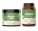 Organiczny proszek Kelp 8oz i czysty liść Alfa 100 Kapsułki