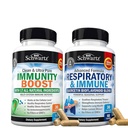 Bioschwartz oddechowy i immunologiczny Supplement Lung Supplement z Quercetin (1 miesiąc dostaw) Plus 17 w 1 immunologiczny Suplement wsparcia z przeciwutleniaczami (1 miesiąc dostaw)