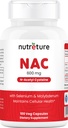 Suplement NAC N- Acetylocysteina Suplement wątroby z selenu i molibdenu dla zdrowia wątroby 124; N- Acetylocysteina 600 mg 100 Kapsułki