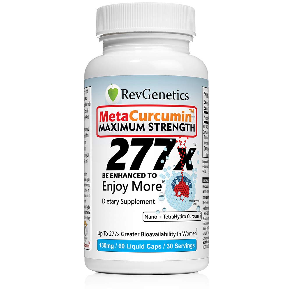REVGENETICS MetaCurcumina 277x Super Curcumina + TetraHydroCurcumina (60 Kapsułek płynnych)