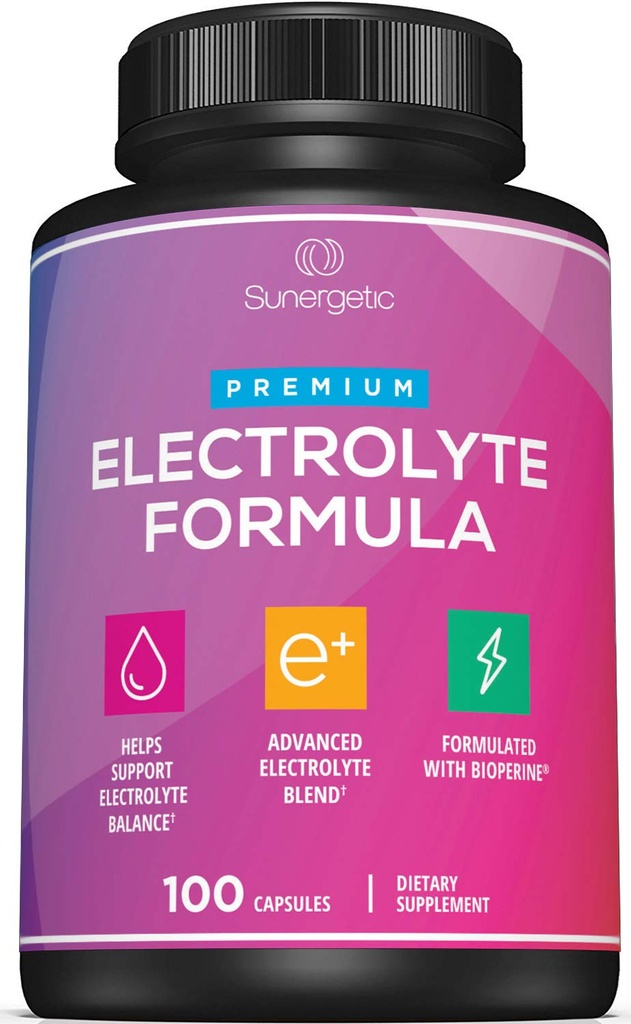 Premium Kapsułki Electrolyte - Wsparcie dla Keto, Niskiego Węgla, Nawodnienia i Odzyskiwania - Tabletki zamienne Electrolyte - Zawiera Sole Electrolyte, Magnezu, Sodu, Potas - 100 Kapsułki