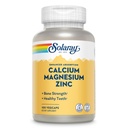 SOLARAY Wapnia Magnezu Cynk Suplement - z wapniem 1000mg, Magnezu 500mg - Bone Health, Funkcje mięśni, Heart Health and Immune Support - Wegan, 60 dzień Gwarancja, 25 Służenie, 100 VegCaps