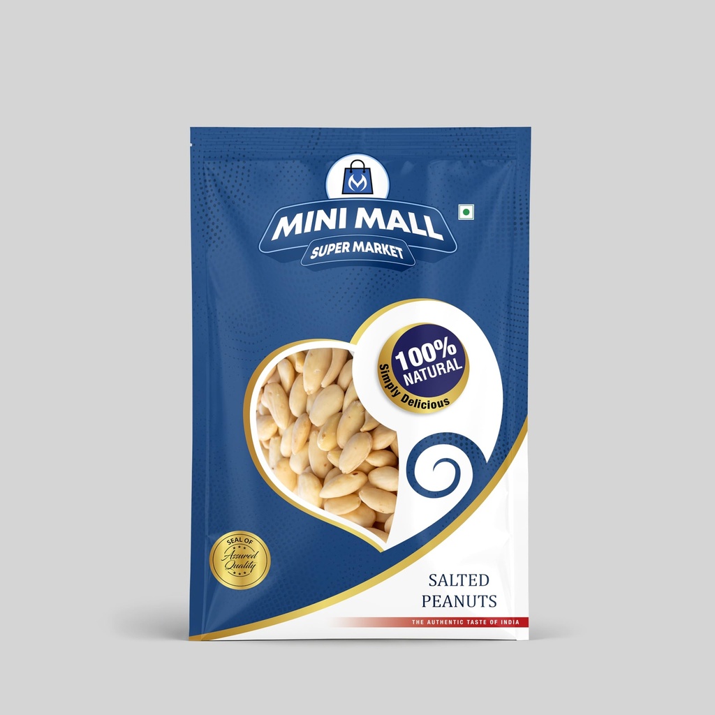 MINI MALL SUPER MARKET Roasted Without Skin Salted Peanuts/Peanuts Namkeen Snacks(1 Kg)
