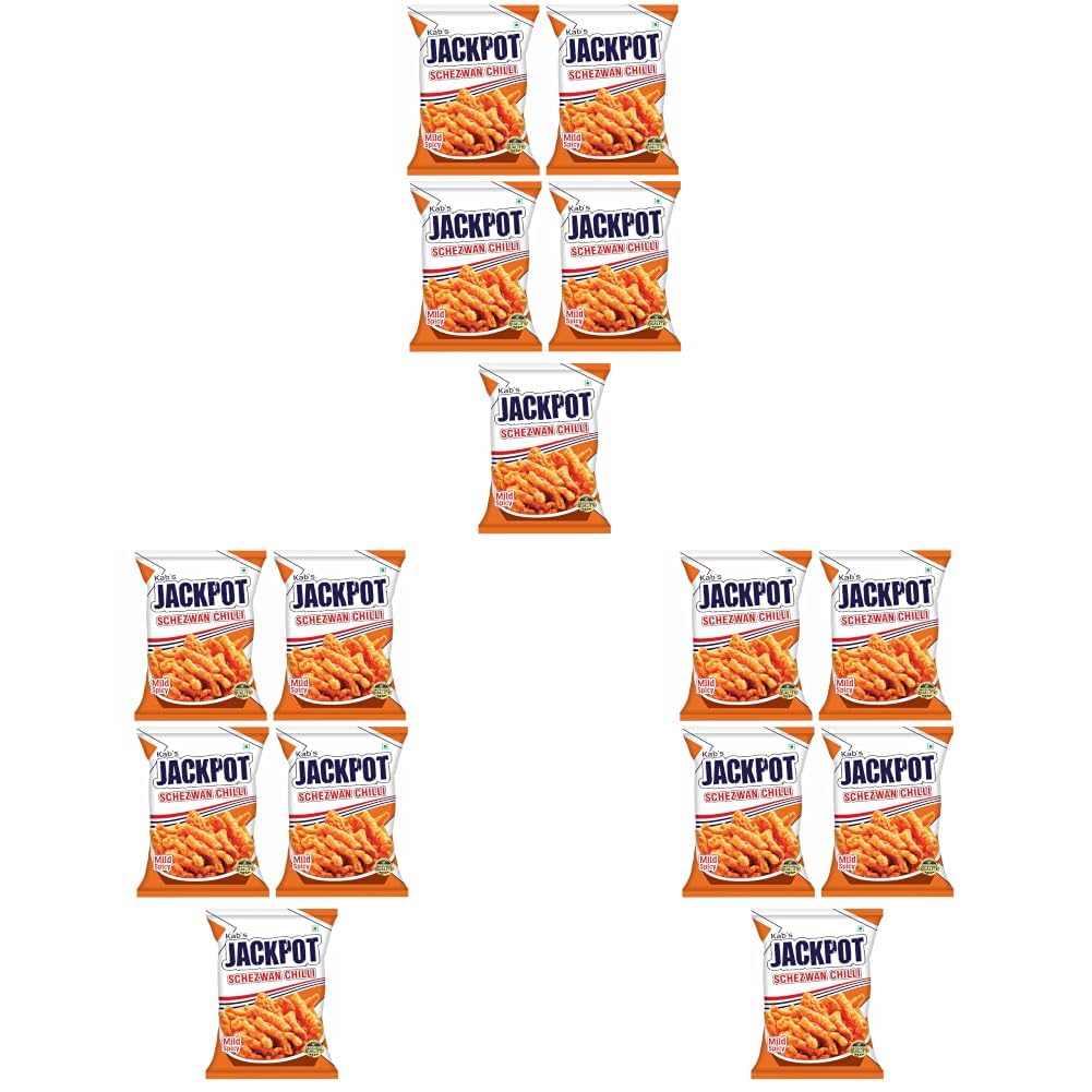 Kab's Jackpot Schezwan Chilli Sticks 80 gm (Pack of 15)