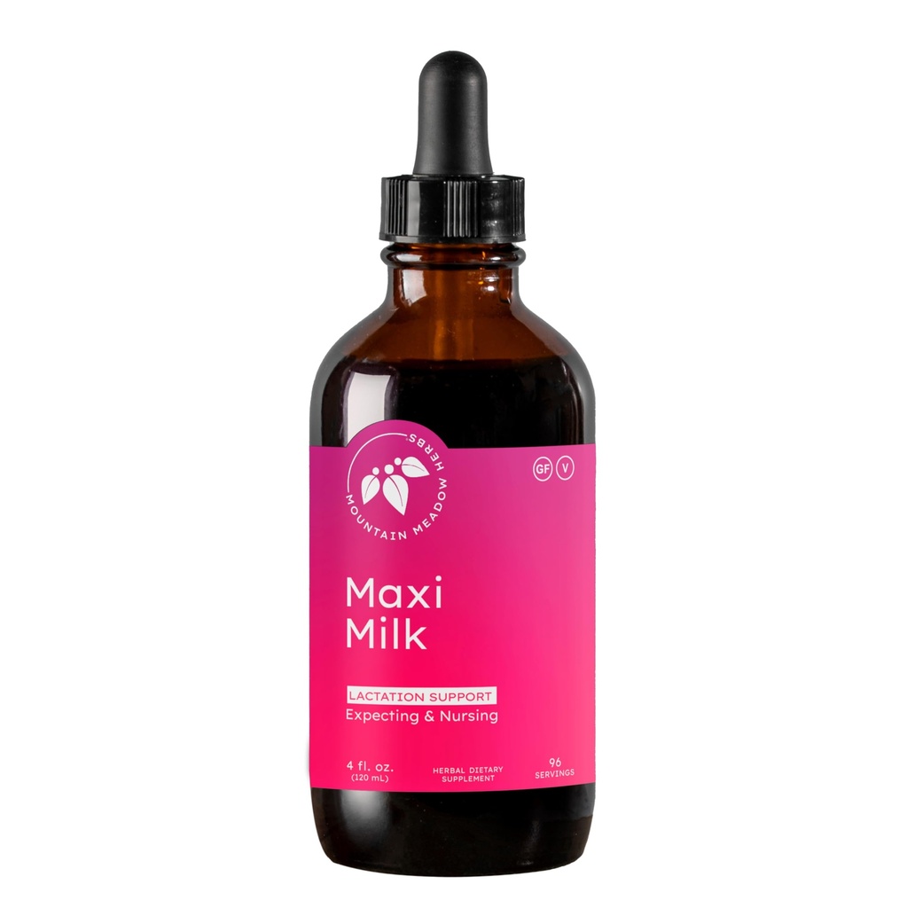 Mountain Meadow Herbs Maxi- Mleka - Naturalne Liquid Lactation Support do zwiększenia produkcji mleka piersi szybko i skutecznie do karmienia piersią Moms - 4 oz