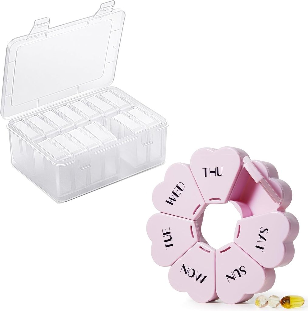Małe plastikowe Koraliki przechowywania do biżuterii Making i Pill Organizator Cute