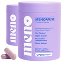 O Pozytiv MENO Witaminy dla menopauzy - Wolny od hormonów suplement menopauzy dla kobiet - Czarny Cohosh & Ashwagandha KSM- 66 - Pomaga Relieve Hot Flash, nocne poty, Mood Swings - 30 Sługi (Pack of 2)