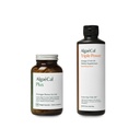 AlgaeCal Bundle - Naturalny suplement wapnia VIT D3 & K2, Magnez, Bor i Ślad Minerałów i Potrójny Moc Omega-3 Olej rybny Naturalna Emulsja Ciekła z EPA DHA Curcumina, Astaksantyna