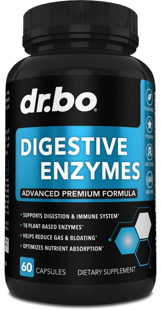 Enzymy trawienne Supplements Plant Based - Pancreatic & Proteolitic Super Diessum Enzymy Supplement Pills Pomoc na Bloating Relief for Women & Men - Lipase, Amylase, Bromelain, Protate & Cellulase