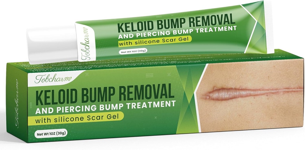Zaawansowany KELOid Bump Usuwanie żel: Kloid Kloid Scar Usuwanie śmietany dla Brazów z Piercing, Znaki chirurgiczne, Trądzik i Burns, Kloid Leczenie dla Uszy, Twarz i Ciało z formułą leczącą 30g