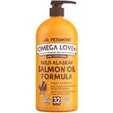 Petsmont Omega Love + Wild Alaskan Salmon Oil for Dogs Formula 32 oz - Fish Omega Liquid Pump Cats Wspiera wspólną funkcję Immune Heart Health Supplement Food Supplement Zwierzęta domowe Naturalne EPA DHA Kwasy tłuszczowe