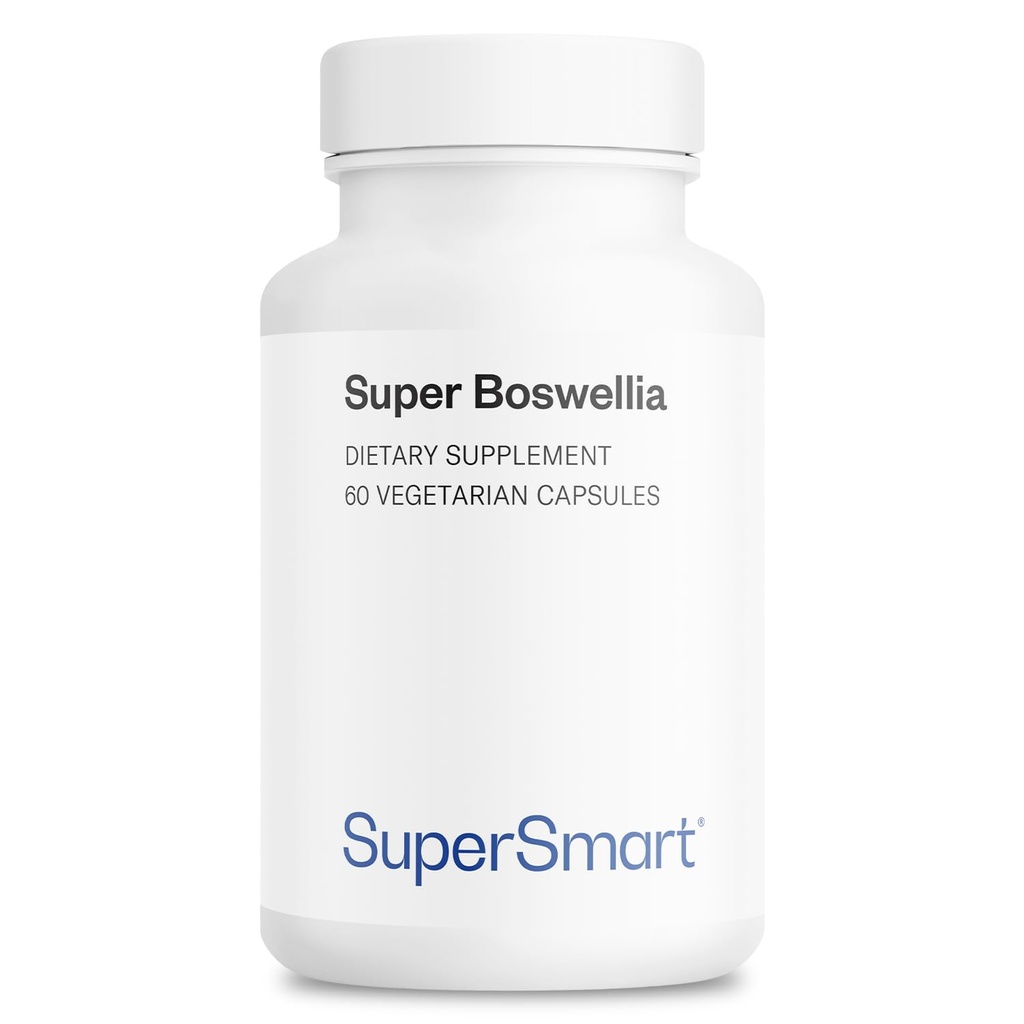 Ekstrakt Supersmart Super Boswellia 100mg na dobę (Opatentowany & Wysoka Siła) - ApresFlex Boswellia Serrata Supplement - 20% AKBA Support 124; Non-GMO & Gluten Free - 60 Kapsułki wegetariańskie