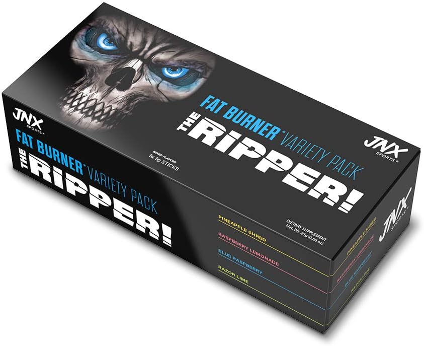 JNX SPORTS Rozpruwacz! Fat Burner - Pakiet odmian próbek 5 x 8g Sticks stick 124; Super Thermogenesis, Apetite Control & Extreme Energy for Men & Women