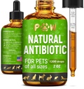 Psy Antybiotyki do Zakażenia, Kaszle, UTI, Alergie, Swędzenie 124; Naturalne Antybiotyki dla kotów do wspierania skóry, Coat, & Trawienie 124; dla wszystkich ras i wieku 124; 2 oz