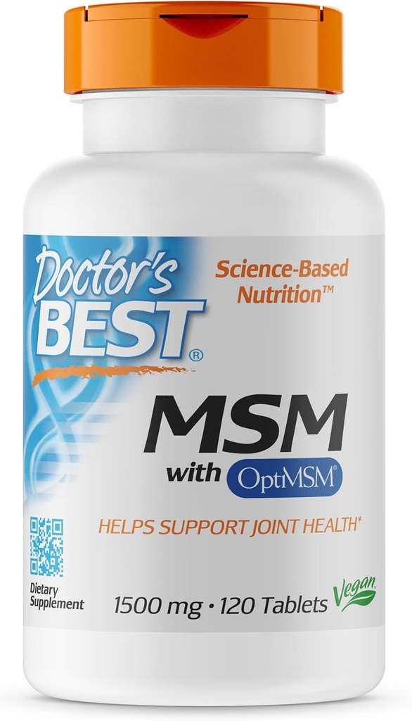 Doctor 's BEST MSM, 1500 mg, 120 tabletek