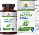 Brieofood Organic Bacopa 1500mg, 45 Służenia, Wegetarianin, Gluten Free, 90 Tabletki wegetariańskie...