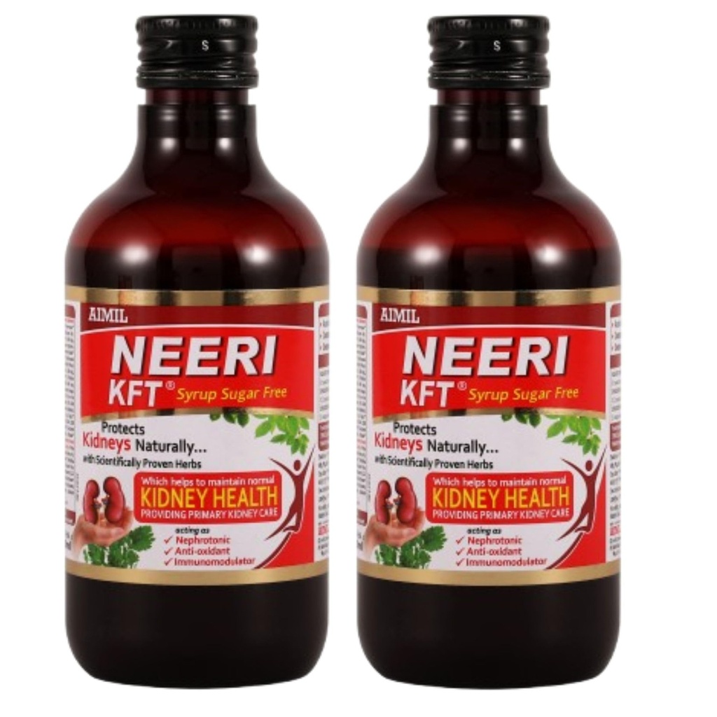 AIMIL Neeri KFT Sugar Free Syrup for Kidney Health Support, 200 ml, Pack of 2