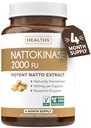 Healths Harmony Nattokinase 2000 FU (Non-GMO) Potężny suplement Nattokinase Made from Natural Fermented Soybeans - (4 Month Supply) 120 Vegan Natto kapsułki