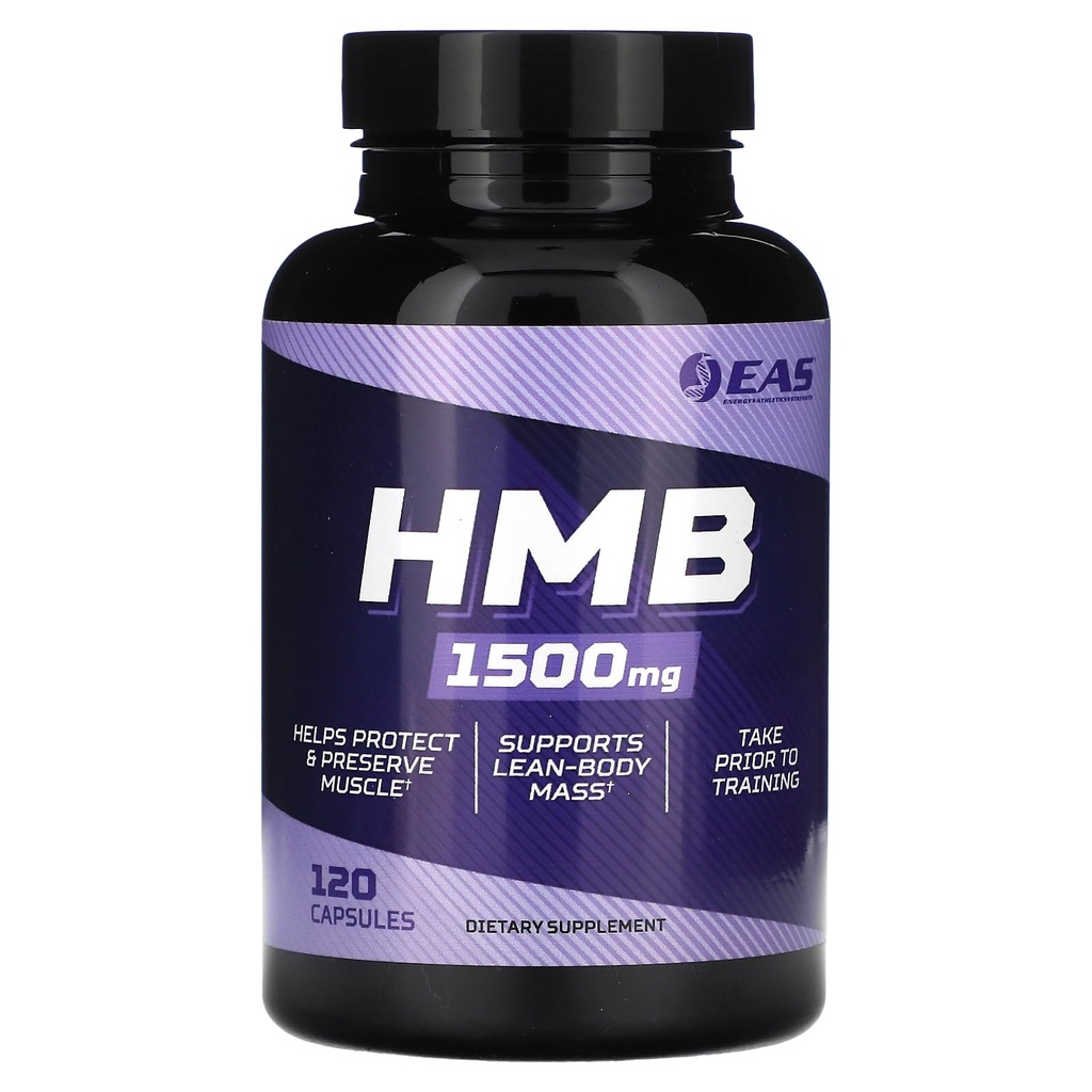EAS HMB 1500mg | Quality Beta-Hydroxy Beta-Methylbutyrate | Protect & Support Lean Muscle Mass | Enhanced Recovery & Muscle Repair | 120 Capsules
