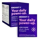 EBOOST Super Energy Powder Drink Mix, Non-GMO Suplement Electrolyte zaopatrzony w witaminy (Pomegranat Acai), 0,2 unce (Opakowanie po 20)
