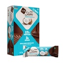 NuGo Slim Dark Chocolate Toasted Coconut, 16g białka wegańskiego, 3g cukru, 7g włókno, niskonetto Carb, Keto Friendly, Gluten Free, 12 C