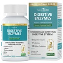 800mg enzymów pokarmowych dla mężczyzn i kobiet z probiotykami i prebiotykami organicznymi, 8 kluczowych enzymów, proteazy, amylazy i lipazy do rozkwitania, ulgi gazowej, nieGMO 124; 90 Kapsułki