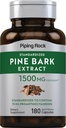 Piping Rock Pine Bark Extract Kapsułki 124; 1500mg 124; 180 Hrabia 124; Non- GMO, Gluten