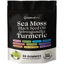 Optymalne Gummeje olejne z pierwszego i czarnego nasion, Ashwagandha, Turmeric, Manuka Honey, ACV, Dandelion, Black Pepper, Burdock, Bladderwrack, Vegan, 90 Gummies 45 Day Supply
