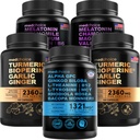 MEDCHOICE Turmeric & Ginger (240ct), Sen Melatonina (180ct) i Nootropic Brain (60ct) Suplement Bundle - Wellness Trio for Brain, Sleep, & Immune Support - Vegan, Non-GMO, Gluten- Free