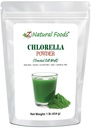 Z Natural Foods Chlorella Powder, Pęknięty Protein Cell Wall Plant, Blue Green Algae Superfood Powder, Perfect for Smoothies, Drinki, Przepisy, Surowy, Nie GMO, Gluten Free, Wegan, 1 lb