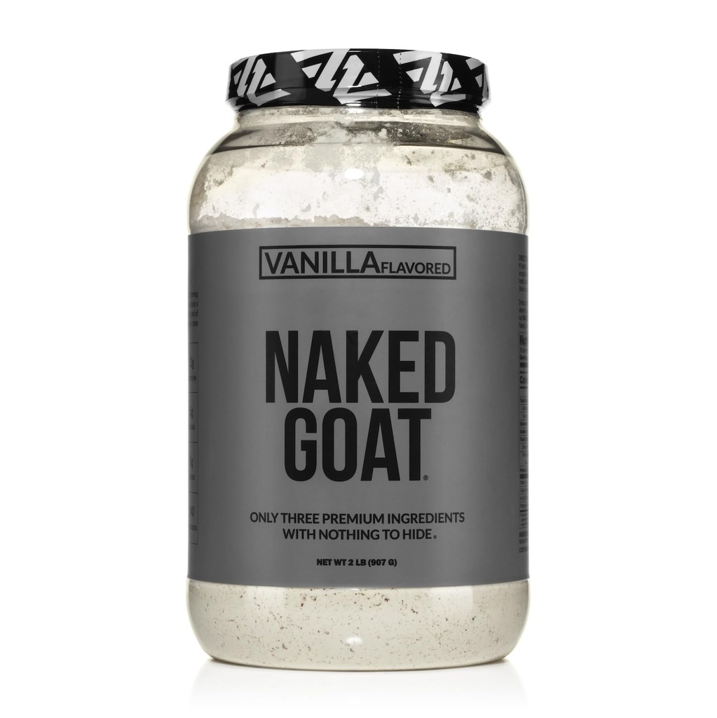 NAKED Kozioł Vanilla Protein Powder - Pasture Fed Kozioł Serwatka Protein Powder from Small- Herd Dairies - Tylko 3 Składniki - GMO Free, Soy Free - All Natural - 23 Grams of Protein - 25 Służenia
