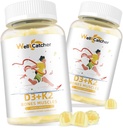 Witamina D3 K2 Gummie - Witamina D3 5000IU K2 (MK- 7) 120mcg Suplementy z witaminą B Complex Sugar Free dla dorosłych Dzieci Wspiera wytrzymałość zębów immunologicznych Mango Flavor 60 Liczy 2 opakowania