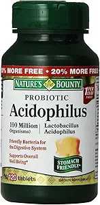 Nature 's Bounty Probiotic Acidophilus Tablets, 120 ea (Opakowanie po 5)