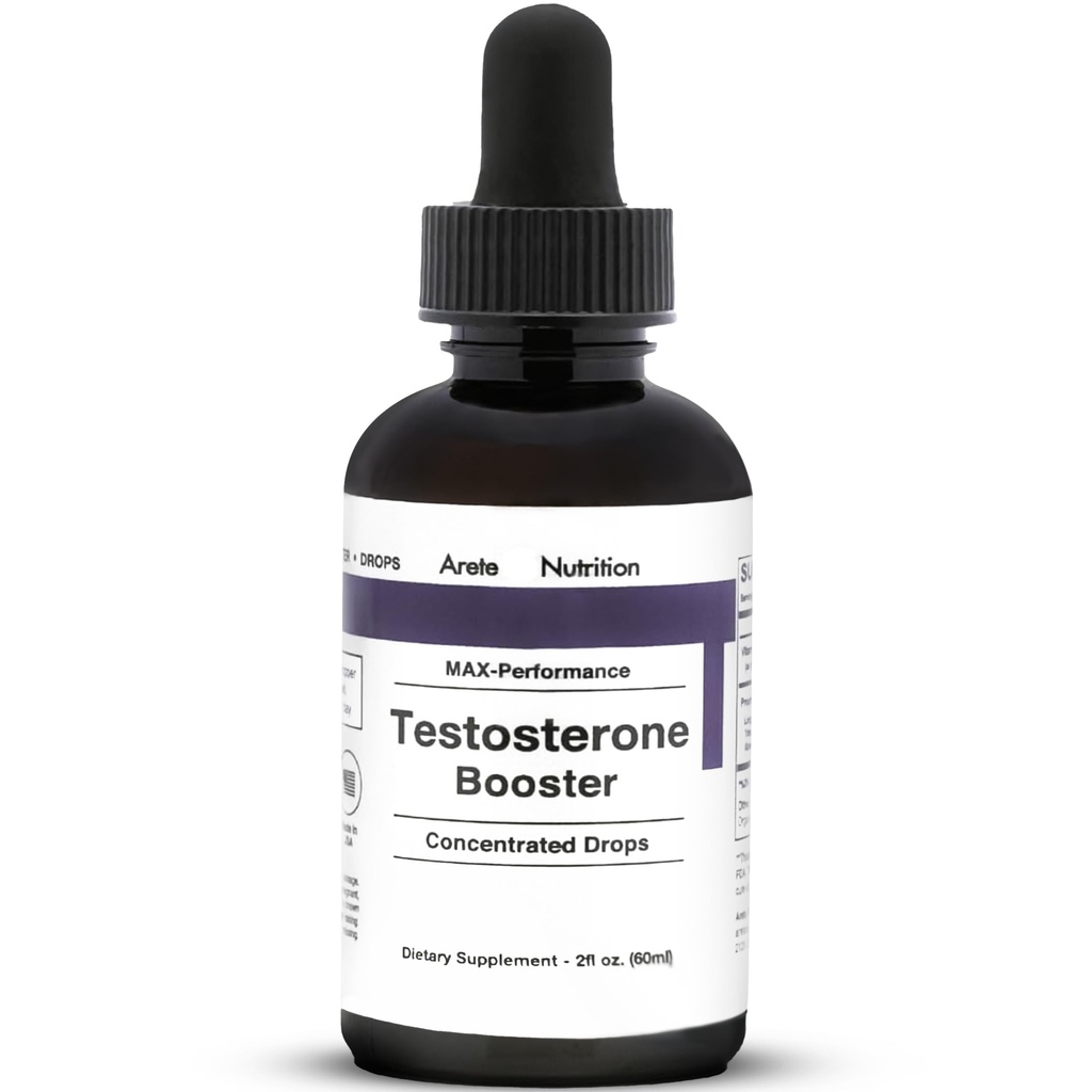Testosteron Booster - Suplement mężczyzn i kobiet z Tribulus Terrestris i Tongkat Ali do poprawy, Odzysk mięśni i energii - 2oz Płynna butelka