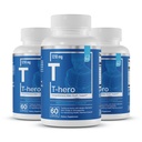 Podstawowe elementy suplement zdrowia męskiego - Wsparcie mięśni & T- Health z DIM, Ashwagandha, Shilajit, Więcej 124; T- Hero 60 Kapsułki wegańskie (3- Pack)