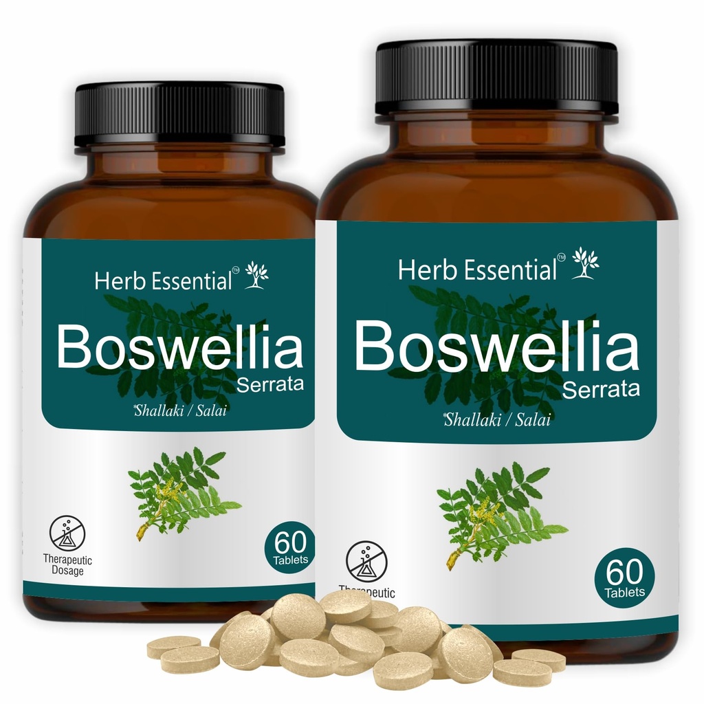 Herb Essential Boswellia Bone and Joint Wellness 500Mg Tablet - 60 Count (Pack of 2)