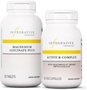 Interaktywne Terapeutyki Zespół z Active B- Complex, 60 Kapsułki i Glycinate magnezu Plus, 120 Tabletki - Active B- Complex w celu wsparcia metabolizmu energii * - Wsparcie zdrowia mózgu, Heart Health & Nerve
