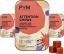 PYM Uwaga Żuje Wsparcie dla Procrastination, Focus & Productivity, 60 Hrabia 124; 518mg L- Carnitine, 54mg Tyrosine, 11mg L- Tauryna - Bez kawy 124; All- Natural Mood Boost Supplement Made in USA