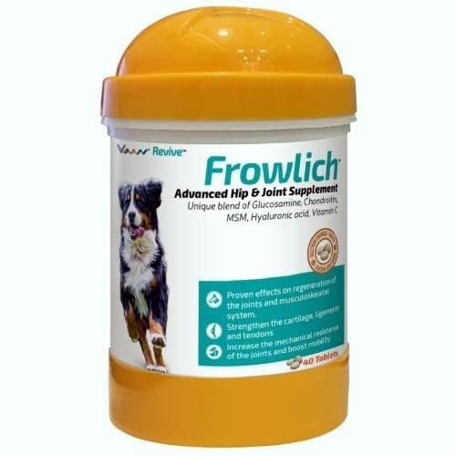 Frowlich Advanced Hip and Joint Supplement 40 Tablets- Unique Blend of Glucosamine, Chondroitin, MSM, Hyaluronic Acid & Vitamin C for Joint Support & Mobility – Tablets