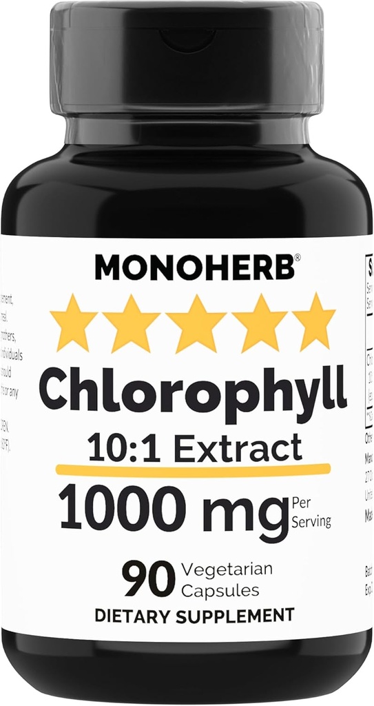 MONOHERB Chlorofil Extract 1000 mg - 90 Kapsułki wegetariańskie