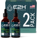 E2H Chlorofil ciecz krople - Energy Booster, trawienie, Wsparcie systemu immunologicznego i Deodorant wewnętrzny - Wegan - Gluten Free - Non-GMO - (2 butelki)